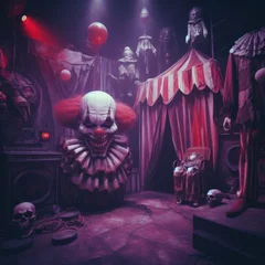 Deurstickers Nightmare Carnival Circus © PixelQraze