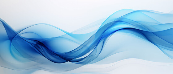 Blue wave. Blue abstract wave flow with white background