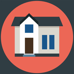 Buildings icon vector set. Bank, school, courthouse, university, library. Architecture concept. Can be used for topics like office, city, real estate