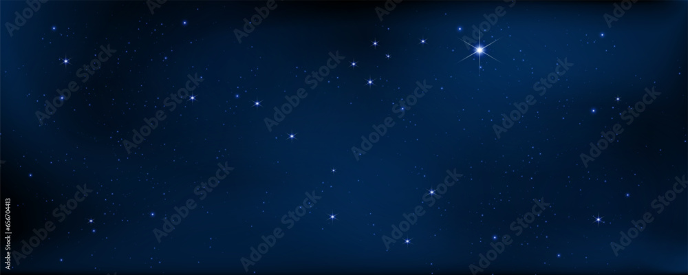 Wall mural concept of web banner. magic color galaxy. horizontal space background with realistic nebula, stardu