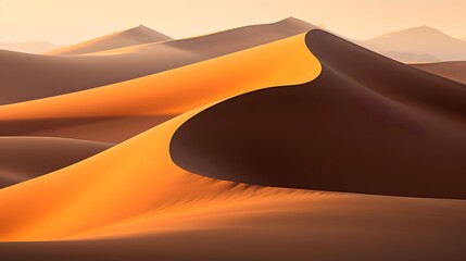 Fototapeta na wymiar Dunes in the Sahara desert, Morocco, Africa. 3d rendering