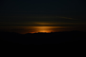 sunset in the mountains