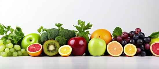 Fresh and healthy fruits and vegetables
