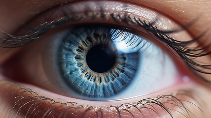 close up, macro  of eye