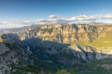 Les Gorges du Verdon en fin de journée en Provence-Alpes-Côte d'Azur