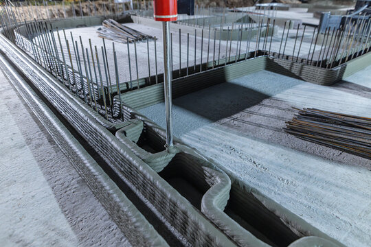 modern construction of 3D houses. printed house using a 3D printer