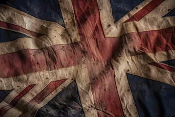 Waving grunge united Kingdom flag, independence day
