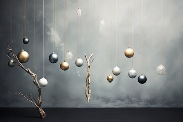 "Transform your home into a haven of minimalist Christmas splendor, where our ornaments capture the essence of the season with their elegant simplicity." AI generated.
