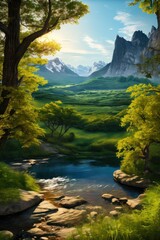Obraz premium Breathtaking Nature Landscape Wallpaper