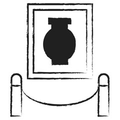 Hand drawn paint gallery icon