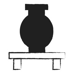 Hand drawn Museum Vase icon