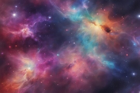 Cosmic background design with full-color spectrum