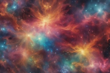 Fototapeta na wymiar Rainbow galaxy space with cosmic elements