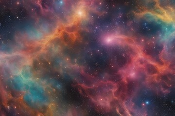 Vibrant galaxy space with full-color spectrum