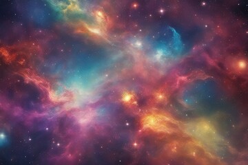 Fototapeta premium Cosmic backdrop design with full-color spectrum