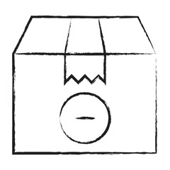 Hand drawn Remove Delivery box icon