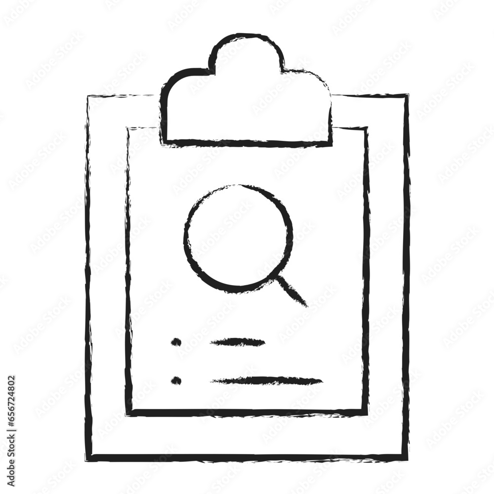 Wall mural Hand drawn Search Clipboard icon