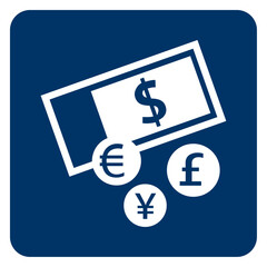 Vector graphic of sign indicating a money exchange office