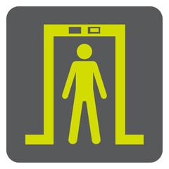 Vector graphic of sign indicating security airport control check