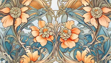 Möbelaufkleber seamless pattern with flowers © Perecciv