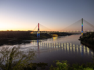 Obraz premium Triple frontier between Argentina, Brazil and Paraguay in South America
