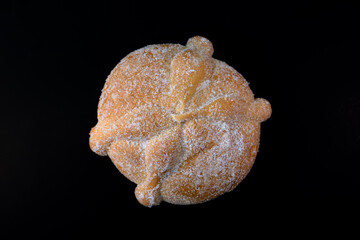 Day of the Dead Bread - Pan de Muerto - black background