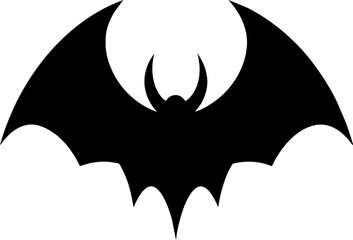 Halloween bat silhouette. Vector illustration isolated on white background
