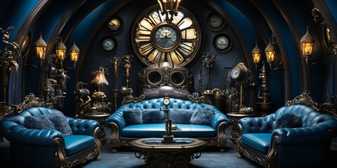 Fototapeta premium crazy steampunk interior