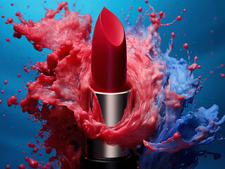 Red lipstick - obrazy, fototapety, plakaty