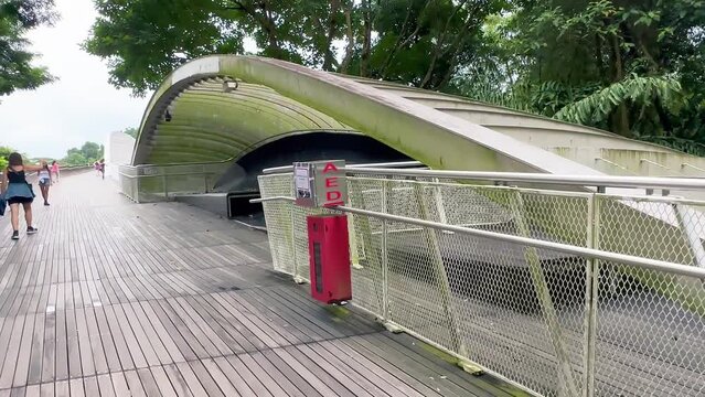 Henderson Waves Bridge in a famous tourist attraction in Singapore