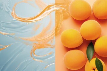 Apricots and their splashes, collage