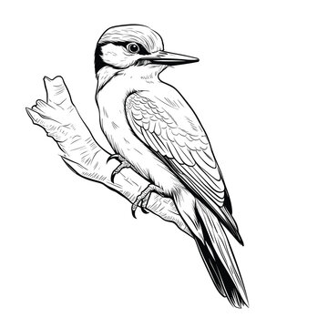 recommend clip art: Hand Drawn Sketch Woodpecker Bird Illustration