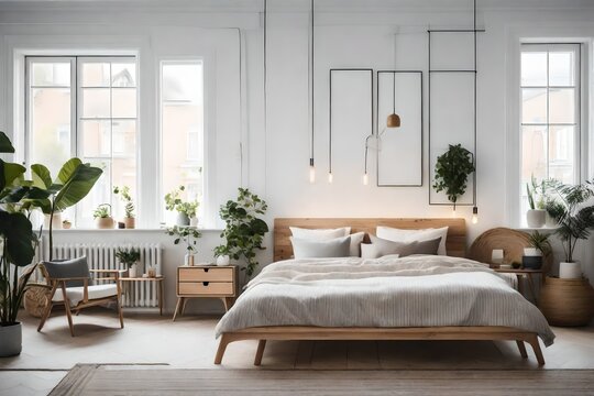 A Scandinavian Bedroom With A Focus On Sustainable And Eco-friendly Furniture Options