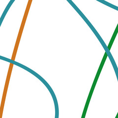 Green orange blue teal lines abstract background 