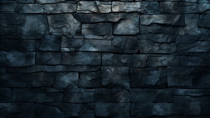 Fototapeta premium Black wall background with stone texture, empty stone texture backdrop for presentation