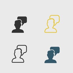 Chat User vector icon illustration sign