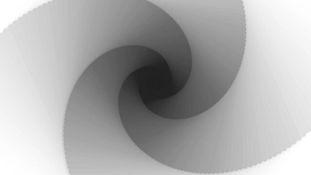 Abstract sparse 3d seamless rotating spiral pattern in diminishing perspective