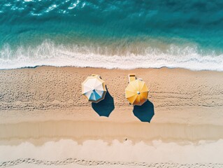 beach and sea, aerial view