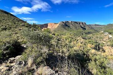 landscape around the quarry near the town of Castelldefels
