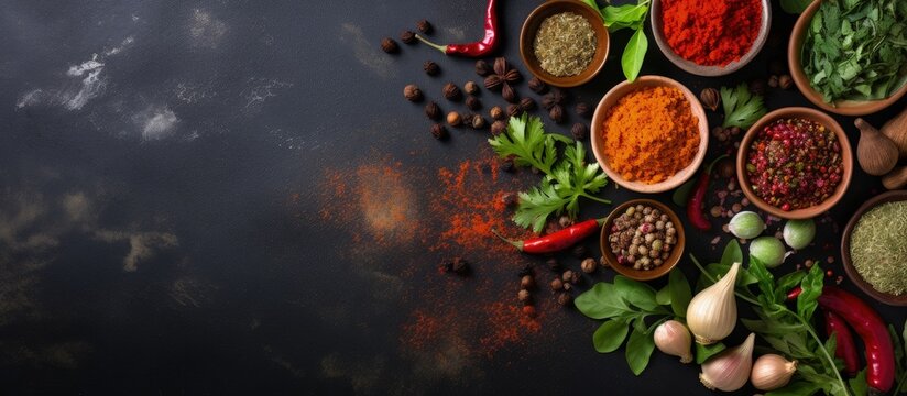 Indian food with copyspace for text