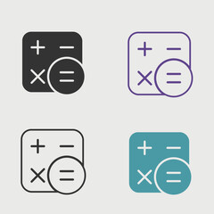 Calculator vector icon illustration sign