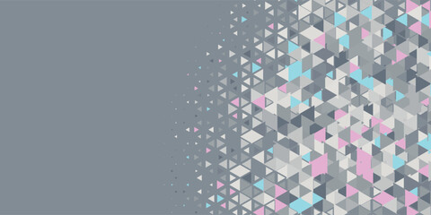  Multicolored abstract Triangle background with variety of triangular shapes and colors, triangles or concave with Copy space 