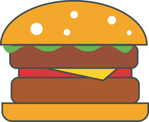 hamburger isolated on white