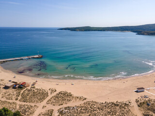 Aerial view of Arkutino beach, Bulgaria