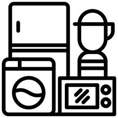 House Hold Appliances Outline Icon