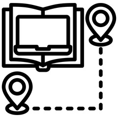 Distance Education Outline Icon