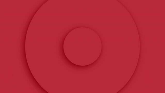4K symmetrical red seamless looping background, quick wave background texture, shadow circle growing, central growth