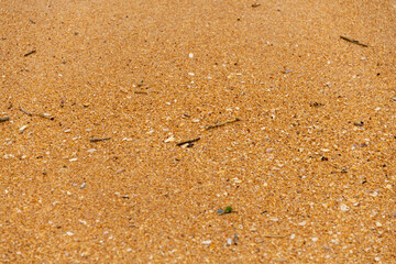 Close-up of yellow sand on the beach