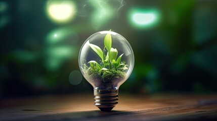 Green energy design concept with copy space