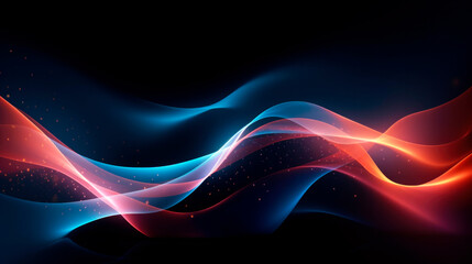 Abstract with dynamic particles futuristic wave background